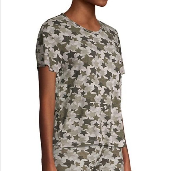 Monrow Soft Green Star Camo T-Shirt + Monrow Green Star Camo Shorts NWT 2 Items - Picture 16 of 16